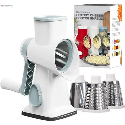 kitchen tools 3-in-1 Rotary Cheese Grater – Manual Vegetable Slicer, Nut Grinder, and Cheese Shredder trendmeg