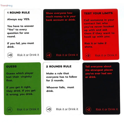 college party game Risk It or Drink It – Fun Party Card Game with Dares, Challenges & Questions for College, Pregame, and Adults' Game Night trendmeg