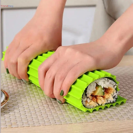 kitchen tools Silicone Sushi Rolling Mat – Non-Stick, Easy-to-Clean Japanese-Style Sushi Rolling Tool, Bamboo Imitation, Portable & Mildew-Resistant trendmeg