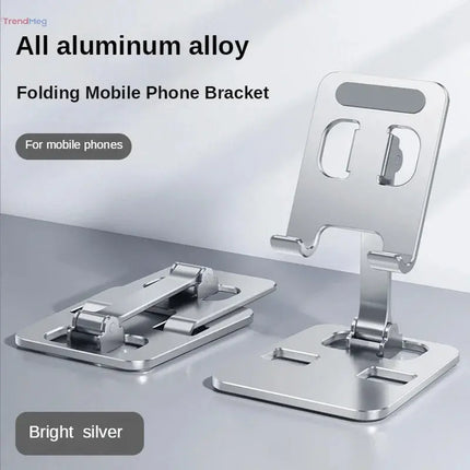 Universal All Aluminum Alloy Foldable Desk Phone Holder Mount Stand For Mobile Phone Holder For Tablet Desktop Metal Holder trendmeg