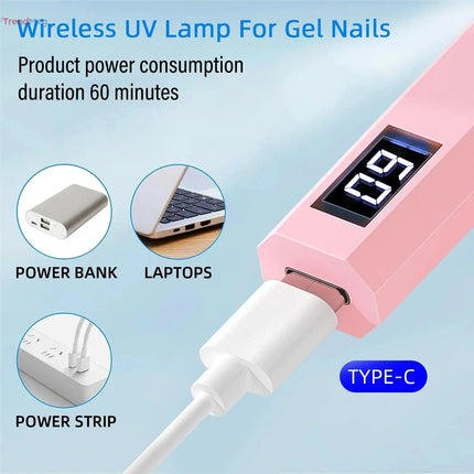 UV/LED Nail Dryer Lamp – Rechargeable Quick-Dry Nail Curing Tool for All Gel Polishes trendmeg