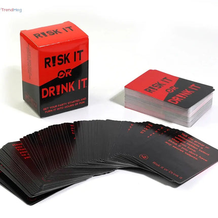 college party game Risk It or Drink It – Fun Party Card Game with Dares, Challenges & Questions for College, Pregame, and Adults' Game Night trendmeg