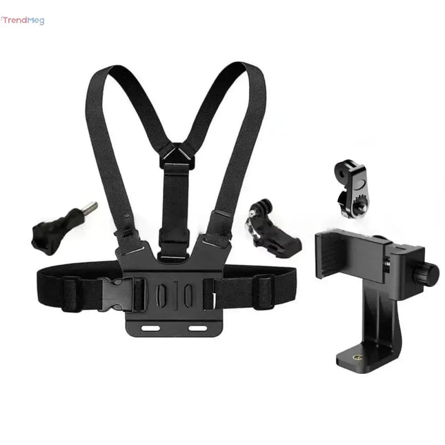 Adjustable Phone Clip Holder with Chest Strap – Mount Accessory for Sports Cameras and Mobile Phones trendmeg