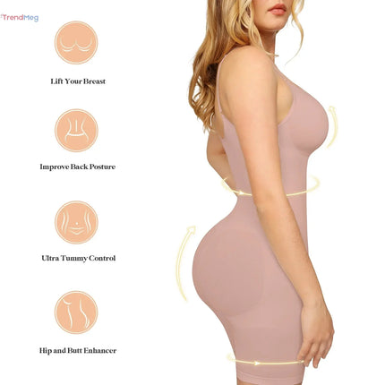 Colombian Seamless Sculpting Bodysuit for Women – Push-Up Butt Lifter, Thigh Slimmer, Slimming Shapewear Body Shaper trendmeg