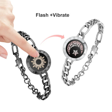 Long Distance Touch Bracelets for Couples – Smart Jewelry with Light & Vibration, Perfect Relationship Gift for Lovers