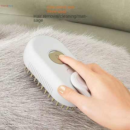 3-in-1 Steamy Pet Grooming Brush – Electric Spray Dog & Cat Hair Brush for Massage, Detangling, and Loose Hair Removal trendmeg