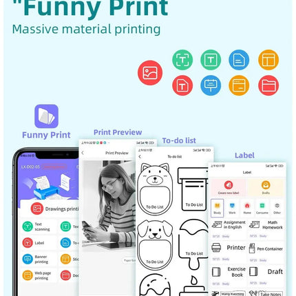 Printer for Travel Portable Mini Bluetooth Thermal Printer – Inkless Sticker, Label, and Receipt Printer for Android & iOS, Ideal for Photos, Memos, Journals, and Travel trendmeg