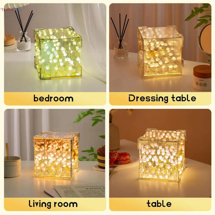 tulip lamp LED Night Light – 2-in-1 Decorative Table Lamp & Mirror for Birthday and Christmas Gifts trendmeg