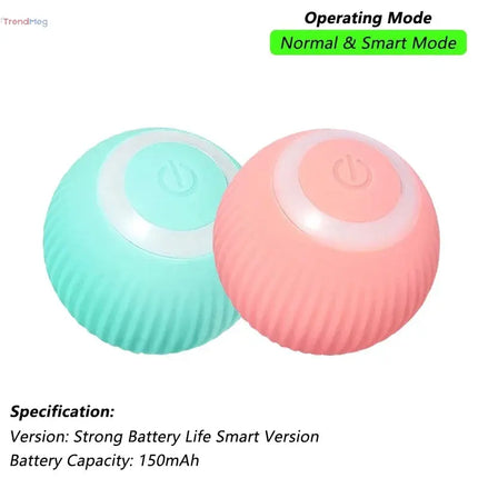 Smart Cat Interactive Rolling Ball Toy with Tail – Rechargeable Automatic Mouse-Inspired Pet Play Toy trendmeg