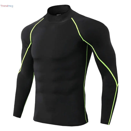 Workout Clothing, Men's Long Sleeve Compression Sport T-Shirt – Quick-Dry Gym Top for Bodybuilding, Running, Fitness, and Rash Guard Training trendmeg