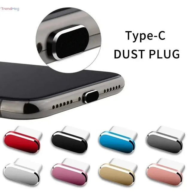 phone accessories 2-Pack Metal Type-C Dust Plugs – USB Charging Port Protectors for Samsung, Huawei, Xiaomi, and Other Type-C Devices trendmeg