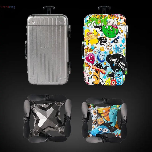 Drone for Kids New Folding Luggage Storage Box & Mini UAV Drone for Aerial Photography – Remote Control Four-Axis Toy for Kids trendmeg